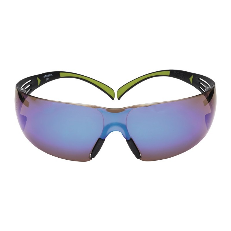 Lunettes de protection SecureFit-SF400 EN 166, EN 172 branches noires/vertes, verres bleus polycarbonate 3M Lunettes de protection SecureFit-SF400 EN 166, EN 172 branches noires/vertes, verres bleus polycarbonate 3M