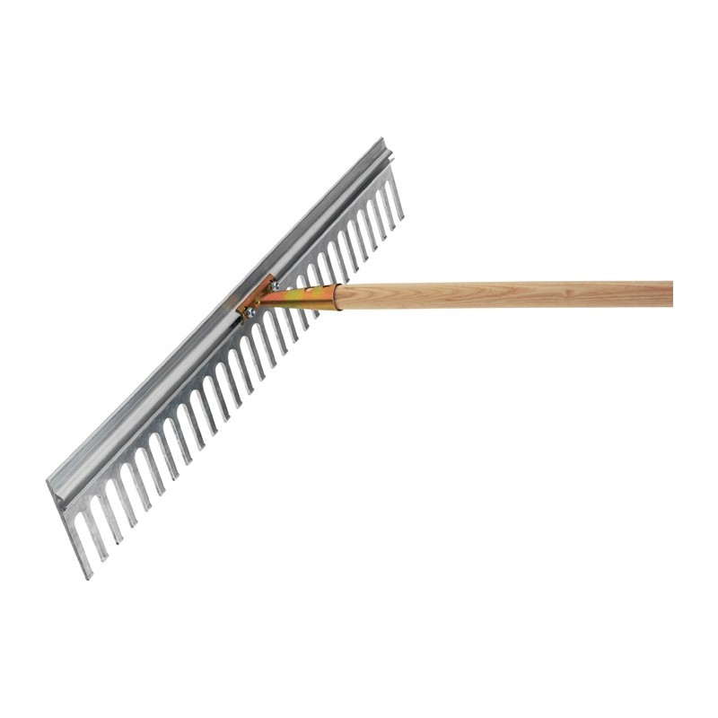 Râteau en aluminium largeur de travail 750 mm longueur des dents 120 mm 28 dents douille à manche galvanisée, sans manche FLORA Râteau en aluminium largeur de travail 750 mm longueur des dents 120 mm 28 dents douille à manche galvanisée, sans manche FLORA