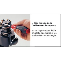 Poignée dynamométrique 0,8-5,0 Nm déclenchement automatique longueur de la poignée réglable 138 mm WIHA