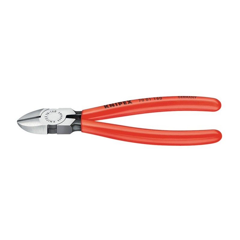 Pinces coupantes diagonales L. 140 mm tête polie revêtement en plastique KNIPEX Pinces coupantes diagonales L. 140 mm tête polie revêtement en plastique KNIPEX