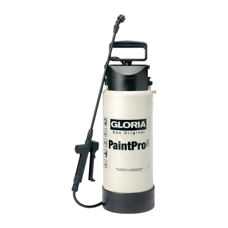 GLORIA PaintPro 5, Pulvérisateur à pression Pro de 5L, spécial peinture et lasure. GLORIA PaintPro 5, Pulvérisateur à pression Pro de 5L, spécial peinture et lasure.