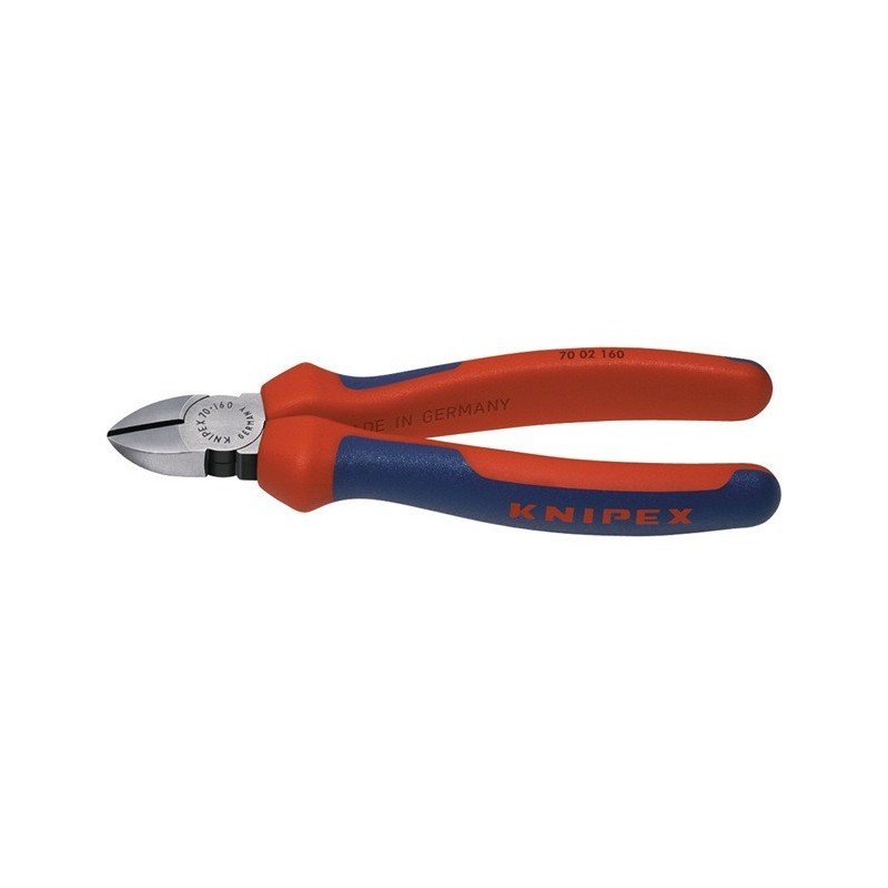 Pinces coupantes diagonales L. 140 mm tête polie gaine bicomposant max. 1,8 mm KNIPEX Pinces coupantes diagonales L. 140 mm tête polie gaine bicomposant max. 1,8 mm KNIPEX