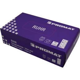 Gant jetable Ruhr taille M bleu nitrile EN 374 catégorie EPI III 100 pièces/boîte PROMAT