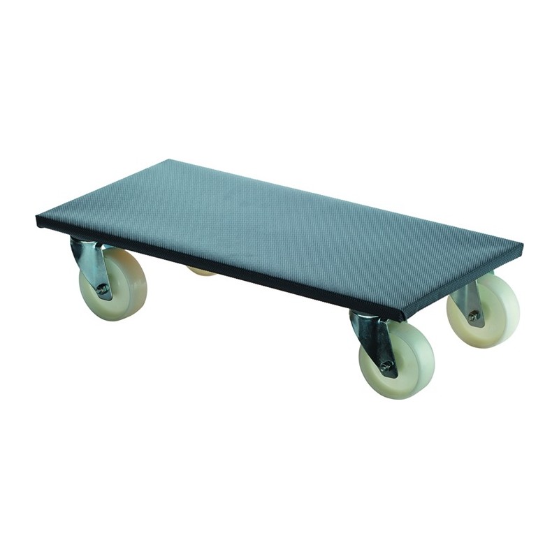 Planche à roulettes D. de la roue 100 mm 350 kg L600 mm l.300 mm plastique avec revêtement antidérapant BS ROLLEN Planche à roulettes D. de la roue 100 mm 350 kg L600 mm l.300 mm plastique avec revêtement antidérapant BS ROLLEN