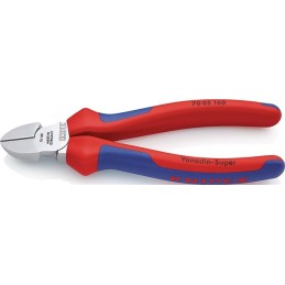 Pinces coupantes diagonales L. 160 mm tête chromée gaines bicomposant  KNIPEX
