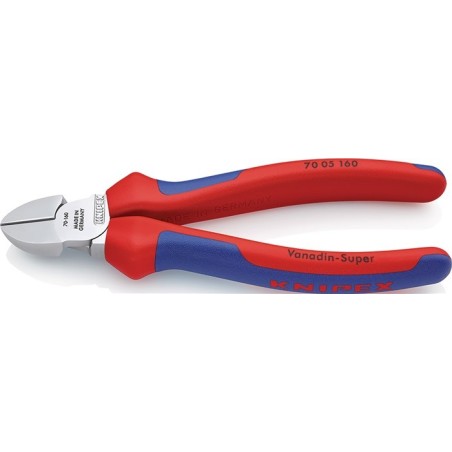 Pinces coupantes diagonales L. 160 mm tête chromée gaines bicomposant  KNIPEX