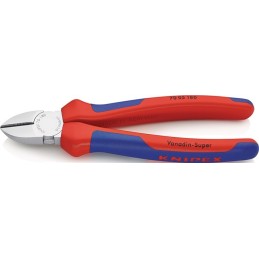 Pinces coupantes diagonales L. 180 mm tête chromée gaines bicomposant  KNIPEX