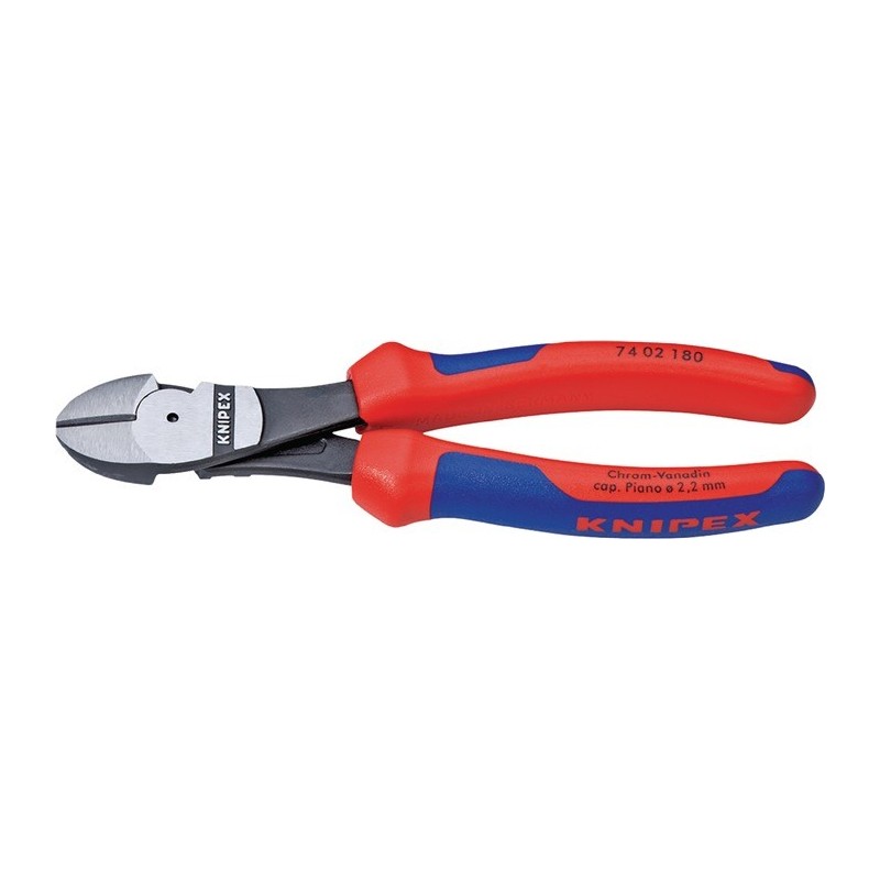 Pince KNIPEX latér. diag. à forte démultipl. longueur 180 mm poli forme 0 gaines multicomposant KNIPEX