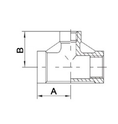 10 x Pièces en T EN 10226-1 NPS1 po. NPS2 3/4 po. filetage intérieur réduit SPRINGER