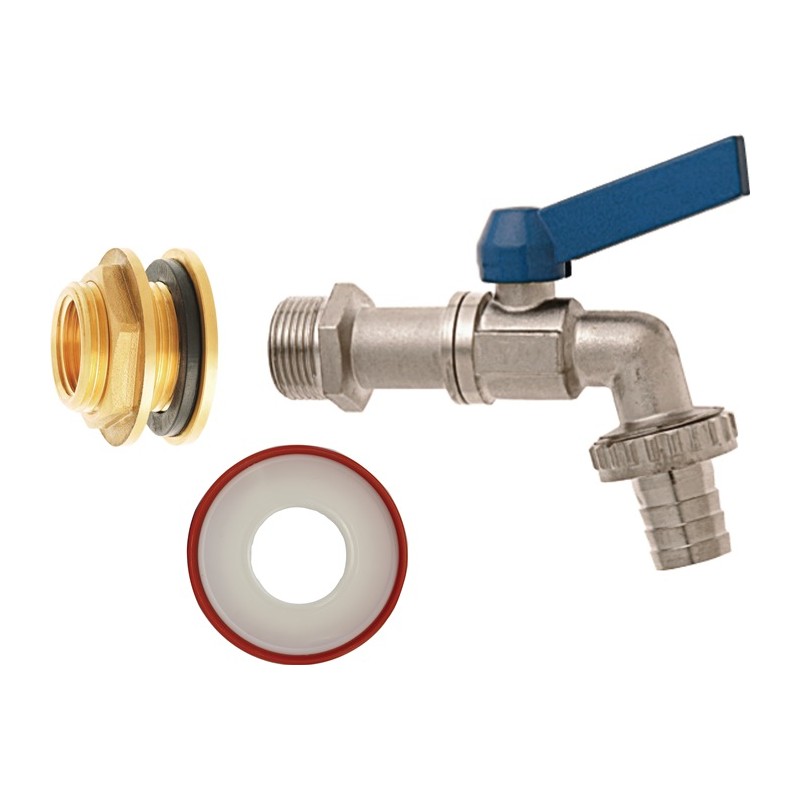 Kit de raccordement pour citerne pluviale laiton IG 1/2 pouce diamètre nominal mm 13 filetage extérieur 3/4 pouce diamètre nomin Kit de raccordement pour citerne pluviale laiton IG 1/2 pouce diamètre nominal mm 13 filetage extérieur 3/4 pouce diamètre nomin