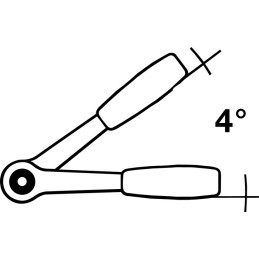Cliquet réversible 916 HPL 1/2 pouce 90 dents levier HAZET