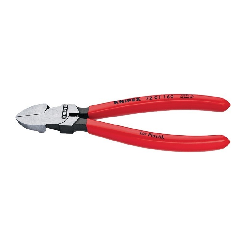 Pinces coupantes diagonales p. plastique L. totale 160 mm poli 45degr. coudée KNIPEX Pinces coupantes diagonales p. plastique L. totale 160 mm poli 45degr. coudée KNIPEX