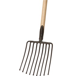 Fourche à cailloux 9, longueur des dents 330 mm avec douille à ressort, sans manche acier IDEAL