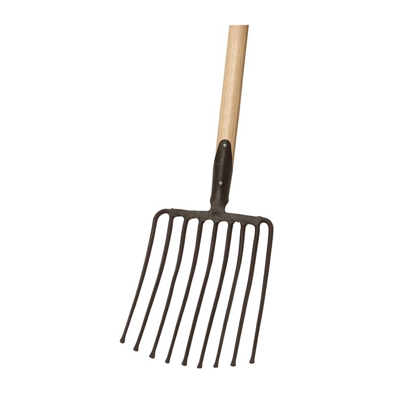 Fourche à cailloux 9, longueur des dents 330 mm avec douille à ressort, sans manche acier IDEAL Fourche à cailloux 9, longueur des dents 330 mm avec douille à ressort, sans manche acier IDEAL