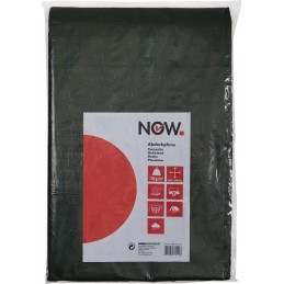Bâche tissée Multi Tarp Standard largeur 4000 x longueur 6000 mm avec des oeillets en aluminium vert olive NOW