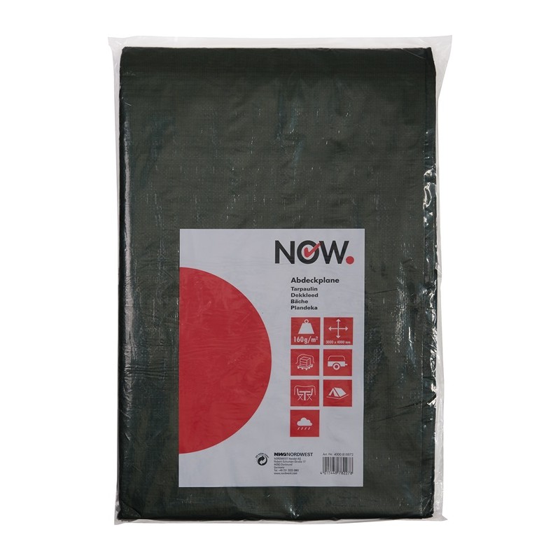Bâche tissée Super Tarb Standard largeur 4000 x longueur 5000 mm avec des oeillets en aluminium vert olive NOW Bâche tissée Super Tarb Standard largeur 4000 x longueur 5000 mm avec des oeillets en aluminium vert olive NOW
