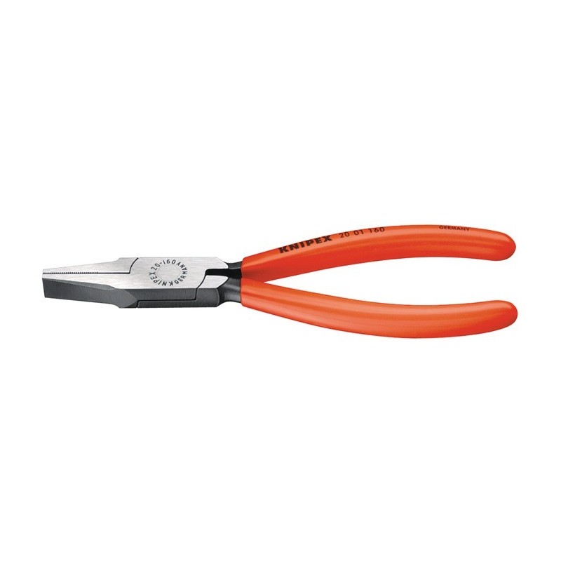 Pince à becs plats DIN ISO 5745 L. totale 140 mm av. revêt.plast. pol. KNIPEX Pince à becs plats DIN ISO 5745 L. totale 140 mm av. revêt.plast. pol. KNIPEX