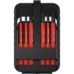 Jeu de lames interchangeables slimBit electric 6 pièces à fente/PH/PZD/(+/- SL/PZD)Torx® WIHA