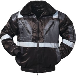 Veste de pilote combinée 4 en 1 Kirkenes noir/gris 60 % coton / 40 % PES NORWAY