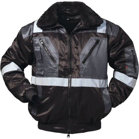 Veste de pilote combinée 4 en 1 Kirkenes noir/gris 60 % coton / 40 % PES NORWAY