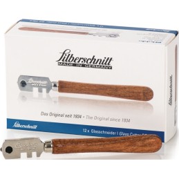 Coupe-verre carbure Silberschnitt® pour épaisseurs de verre 3-6 mm manche en bois SILBERSCHNITT