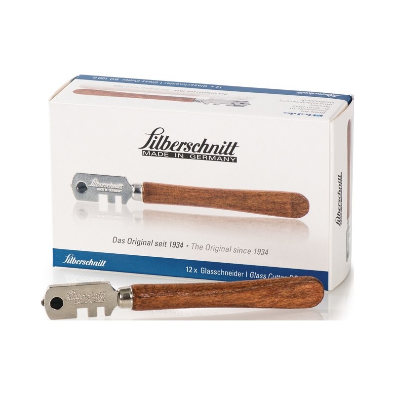 Coupe-verre carbure Silberschnitt® pour épaisseurs de verre 3-6 mm manche en bois SILBERSCHNITT Coupe-verre carbure Silberschnitt® pour épaisseurs de verre 3-6 mm manche en bois SILBERSCHNITT