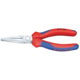 Pince à becs longs  L. totale 160 mm tête polie demi-rd revêtement en plastique  KNIPEX