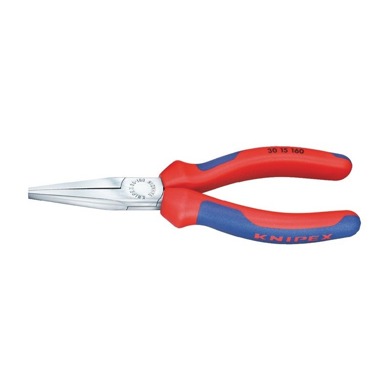 Pince à becs longs L. totale 160 mm tête polie demi-rd revêtement en plastique KNIPEX Pince à becs longs L. totale 160 mm tête polie demi-rd revêtement en plastique KNIPEX
