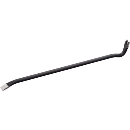 Pied de biche longueur totale 600 mm largeur 22 mm rond poudré