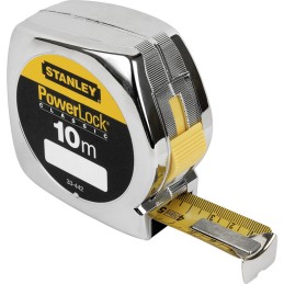 Mètre-ruban de poche PowerLock® longueur 10 m largeur 25 mm mm/cm EG II plastique automatique Plastique Automatique SB STANLEY