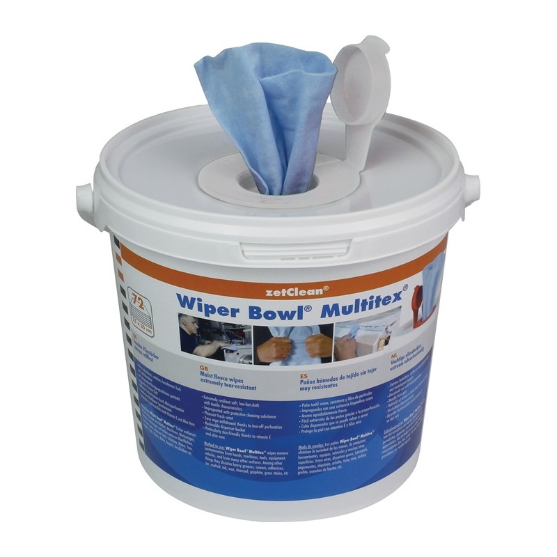 Lingette nettoyante pour les mains Wiper Bowl® Multitex® haut pouvoir nettoyant 72 lingettes seau WIPER BOWL Lingette nettoyante pour les mains Wiper Bowl® Multitex® haut pouvoir nettoyant 72 lingettes seau WIPER BOWL