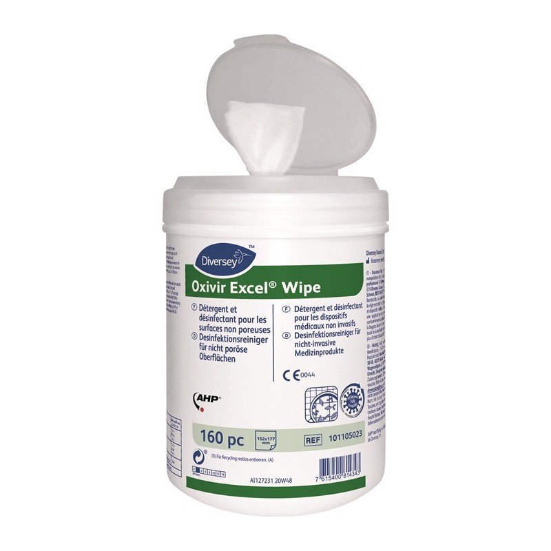 Lingette désinfectante Oxivir® Excel Wipe L177xl152env. mm DIVERSEY Lingette désinfectante Oxivir® Excel Wipe L177xl152env. mm DIVERSEY