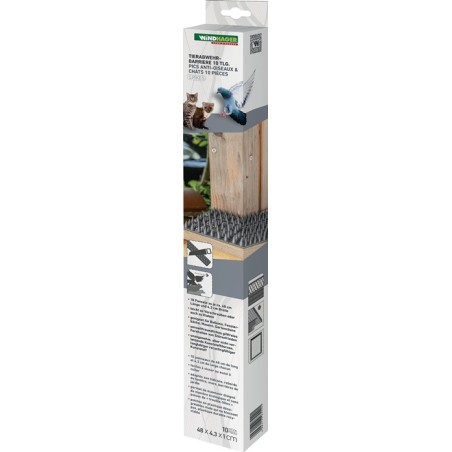 Barrière contre les animaux 10 pann. 49 cm de long, 4,5 cm de large plastique WINDHAGER