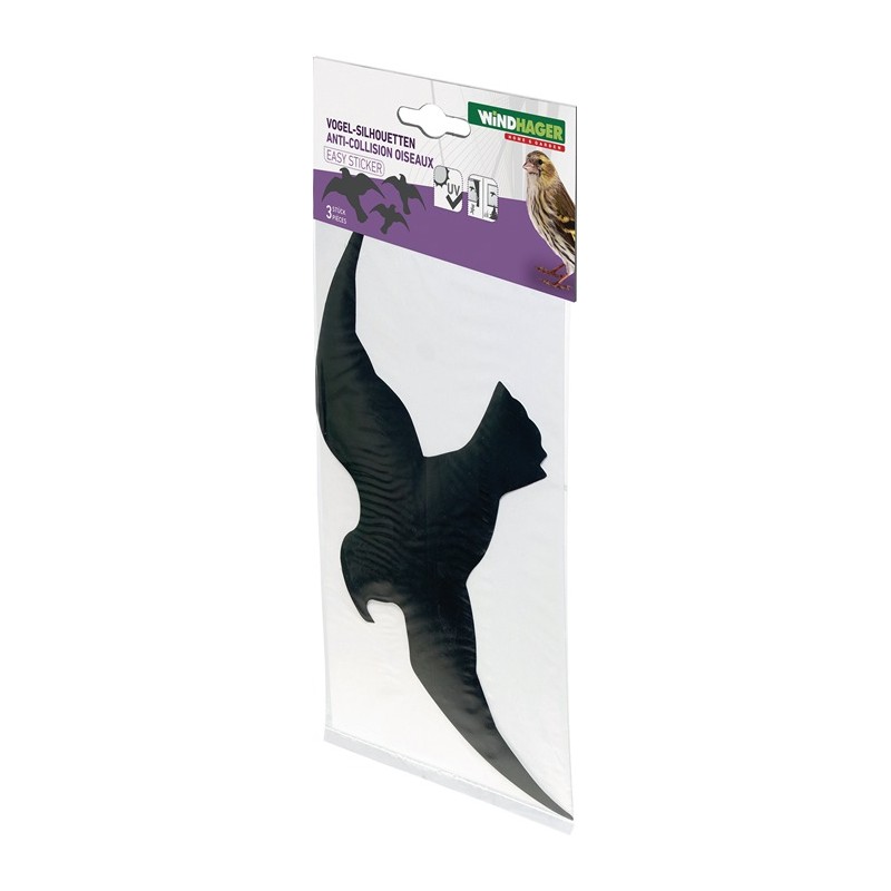 Silhouette doiseau Easy Sticker 3 pièces WINDHAGER Silhouette doiseau Easy Sticker 3 pièces WINDHAGER