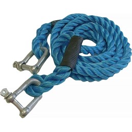 Corde de remorquage pour voitures 4 000 kg Manille polypropylène /manille longueur 400 cm D. 20 mm