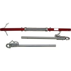 Barre de remorquage galvanisé L1,8xl70xH55mm poids 5,1 kg rouge/argent