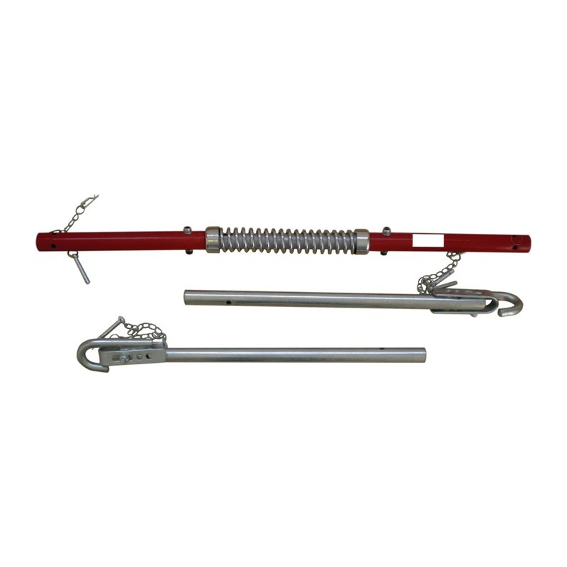 Barre de remorquage galvanisé L1,8xl70xH55mm poids 5,1 kg rouge/argent Barre de remorquage galvanisé L1,8xl70xH55mm poids 5,1 kg rouge/argent