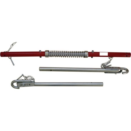 Barre de remorquage galvanisé L1,8xl70xH55mm poids 5,1 kg rouge/argent
