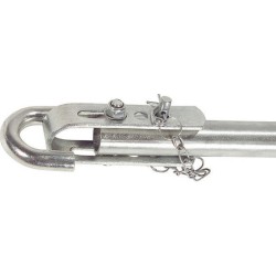 Barre de remorquage galvanisé L1,8xl70xH55mm poids 5,1 kg rouge/argent