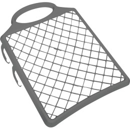 Grille d'essorage/Grille peinture ERGOLINE L320xl280mm polypropylène gris avec poignée et crochet pour seau