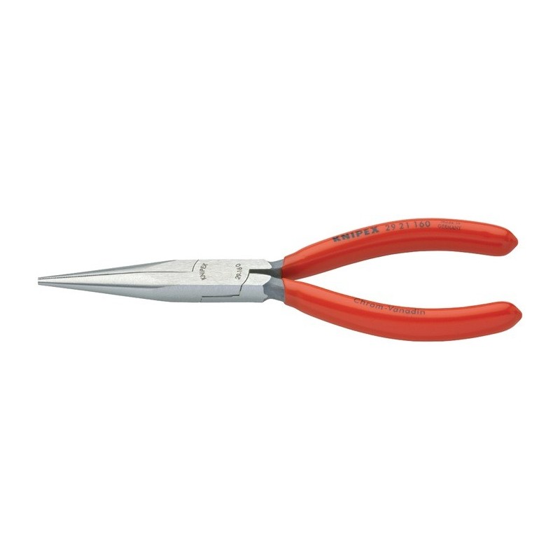 Pince téléphone DIN ISO 5745 L. totale 160 mm poli revêt. en plastique à becs plats, ronds KNIPEX Pince téléphone DIN ISO 5745 L. totale 160 mm poli revêt. en plastique à becs plats, ronds KNIPEX