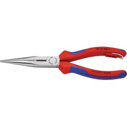 Pince à becs plats, ronds avec oeillet de fixation gaines multicomposant KNIPEX