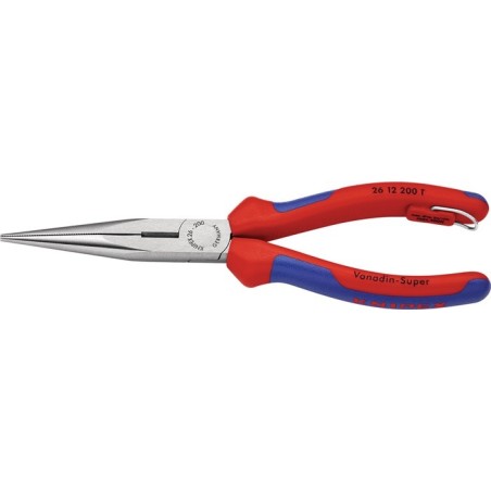Pince à becs plats, ronds avec oeillet de fixation gaines multicomposant KNIPEX