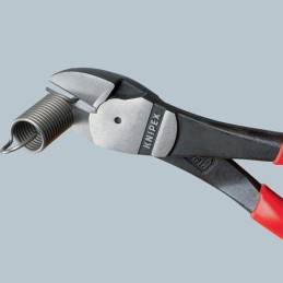 Coupeuse KNIPEX latér. diag. à forte démultipl. longueur 200 mm poli forme 0 gaines multicomposant KNIPEX