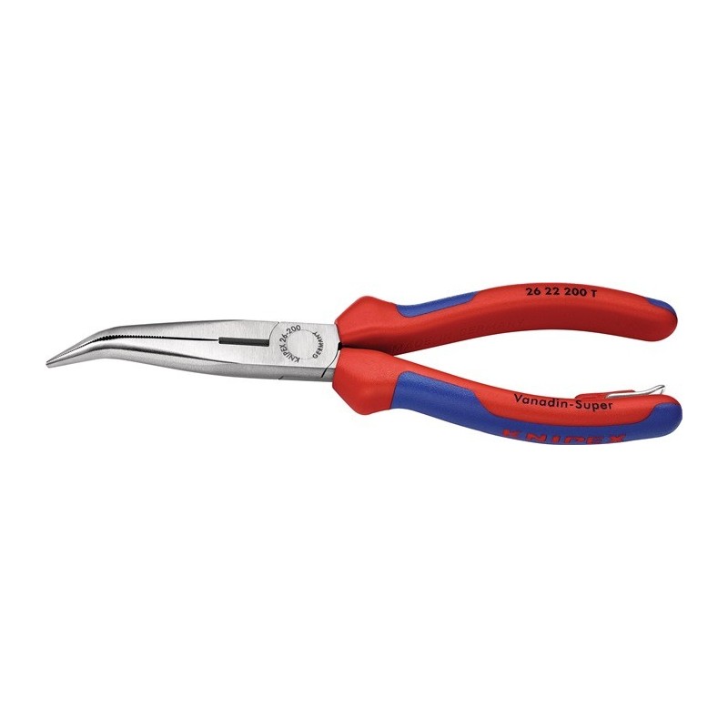 Pince à becs plats, ronds avec oeillet de fixation gaines multicomposant KNIPEX Pince à becs plats, ronds avec oeillet de fixation gaines multicomposant KNIPEX