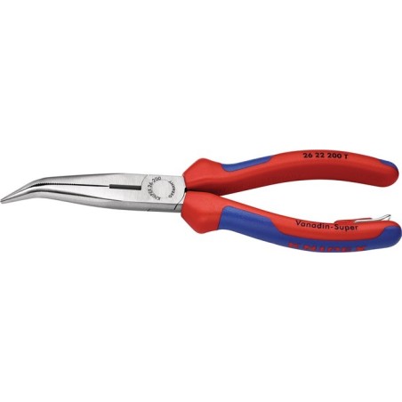Pince à becs plats, ronds avec oeillet de fixation gaines multicomposant KNIPEX