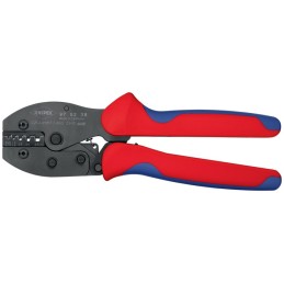 Pince KNIPEX à sertir pour embouts de câble PreciForce® longueur totale 220 mm 0,25-6 (AWG 23-10) mm² bruni gaines multicomposan