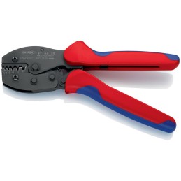 Pince KNIPEX à sertir pour embouts de câble PreciForce® longueur totale 220 mm 0,25-6 (AWG 23-10) mm² bruni gaines multicomposan