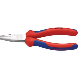 Pince à becs plats DIN ISO 5745 longueur totale 160 mm chromé gaines multicomposant KNIPEX