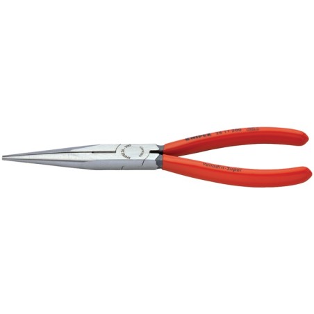 Pince à becs plats, ronds DIN ISO5745 L. 200 mm poli droit revêtement en plastique  KNIPEX